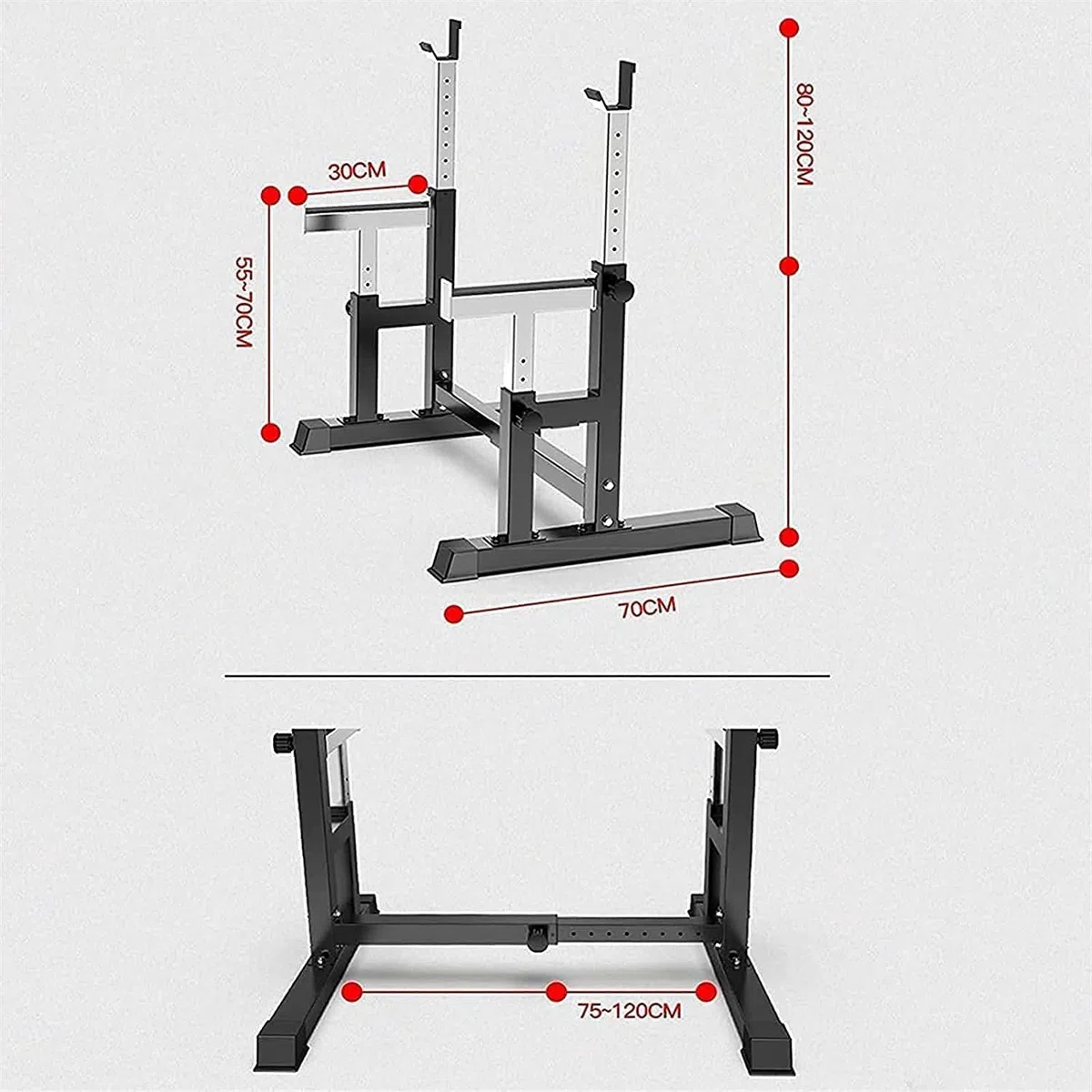 Rack de Sentadillas Profesional, Equipo de Entrenamiento de Fuerza, Deportes en casa, Levantamiento de Pesas multifunción, Gimnasio en casa, Fitness, Soporte de