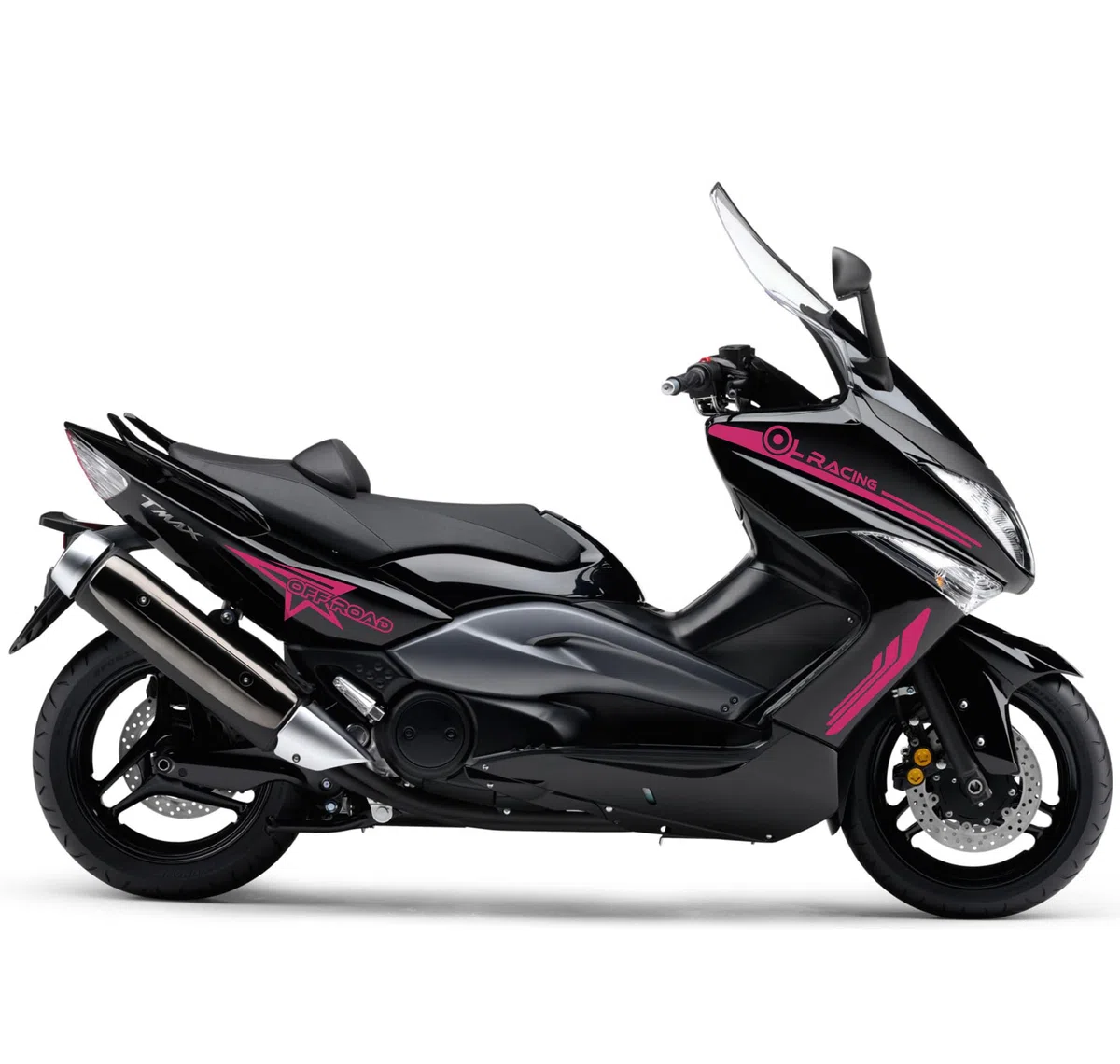 Pegatinas compatibles con Yamaha Tmax 500 2008-2012 T-MAX Pegatinas para carenado sticker para moto COD.M0304 (FUCSIA 41)