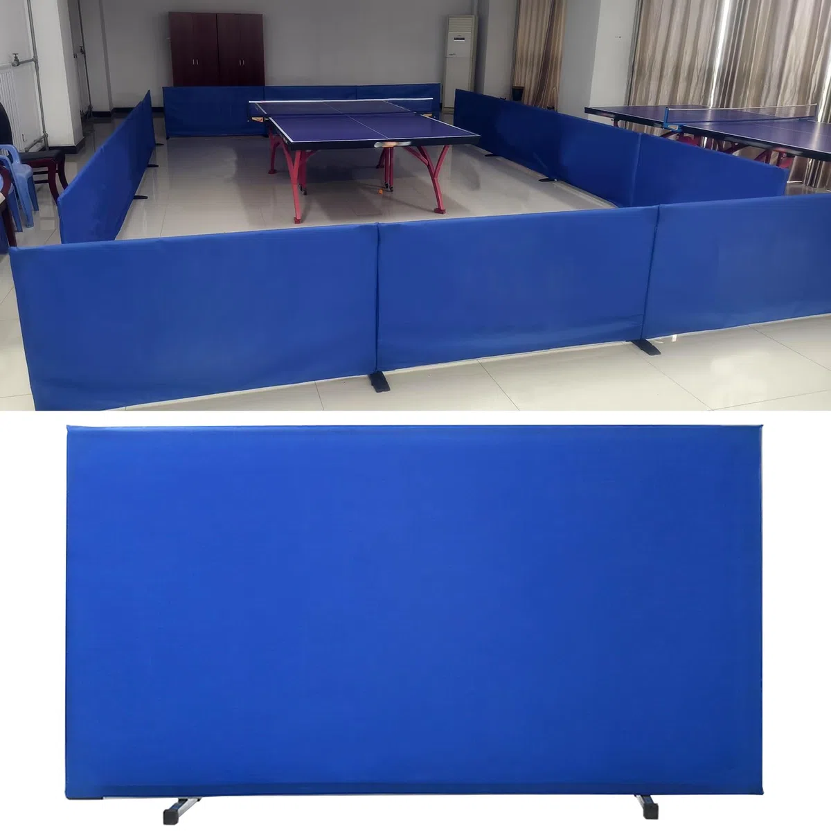 Bloque de protección perimetral para mesas de Ping-Pong, extraíble e instalable sin Herramientas, Ideal para oficinas y Parques Infantiles.