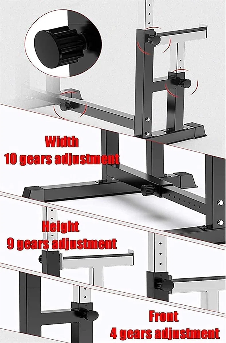 Rack de Sentadillas Profesional, Equipo de Entrenamiento de Fuerza, Deportes en casa, Levantamiento de Pesas multifunción, Gimnasio en casa, Fitness, Soporte de
