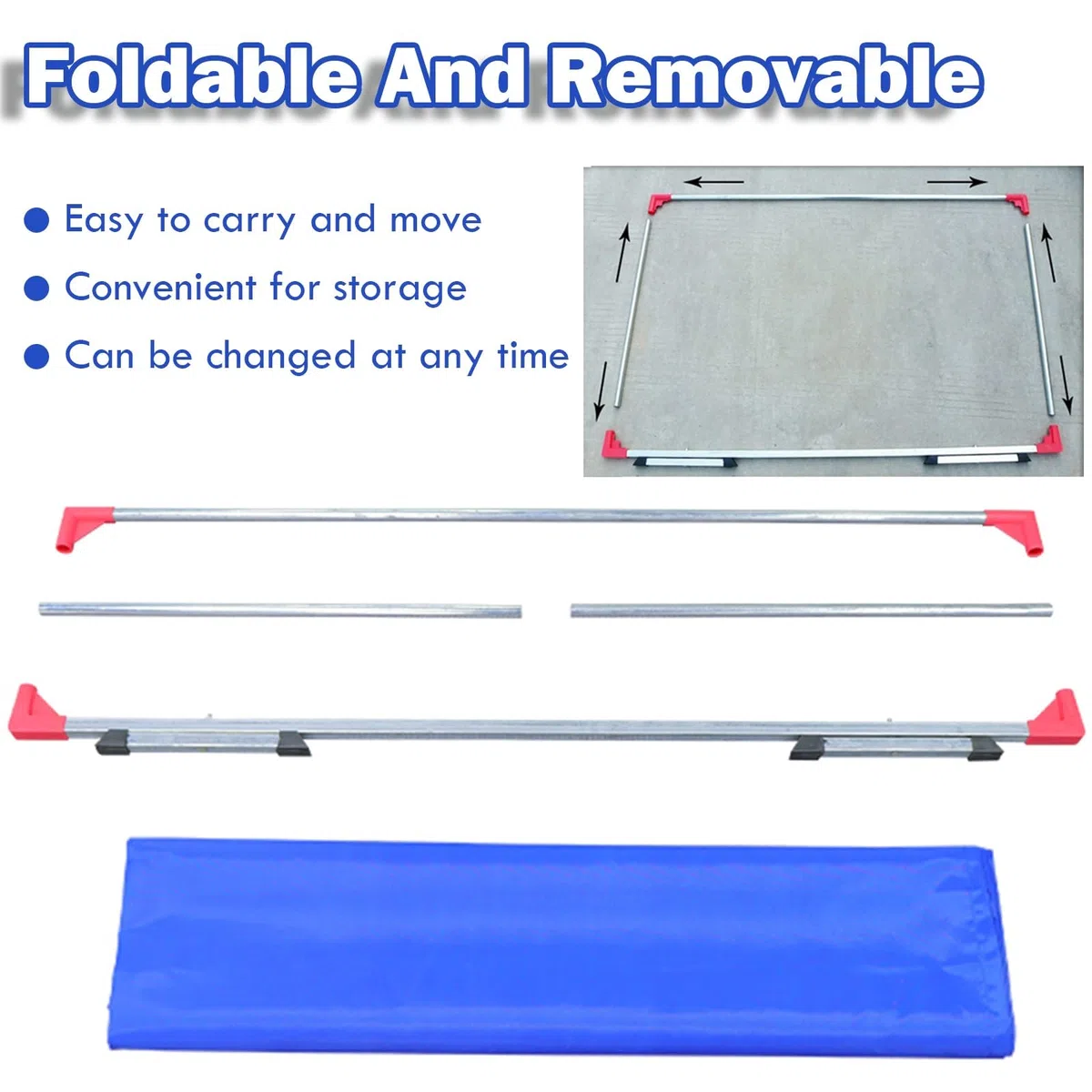 Bloque de protección perimetral para mesas de Ping-Pong, extraíble e instalable sin Herramientas, Ideal para oficinas y Parques Infantiles.