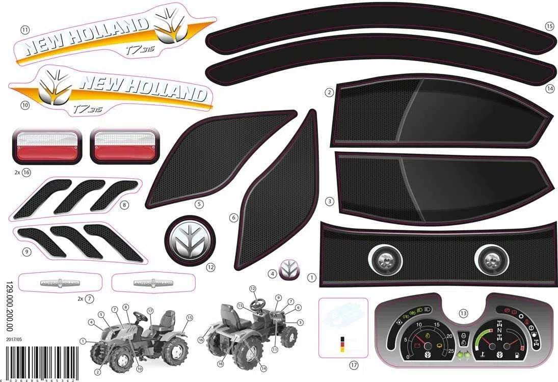 Pegatina rolly Farmtrac New Holland