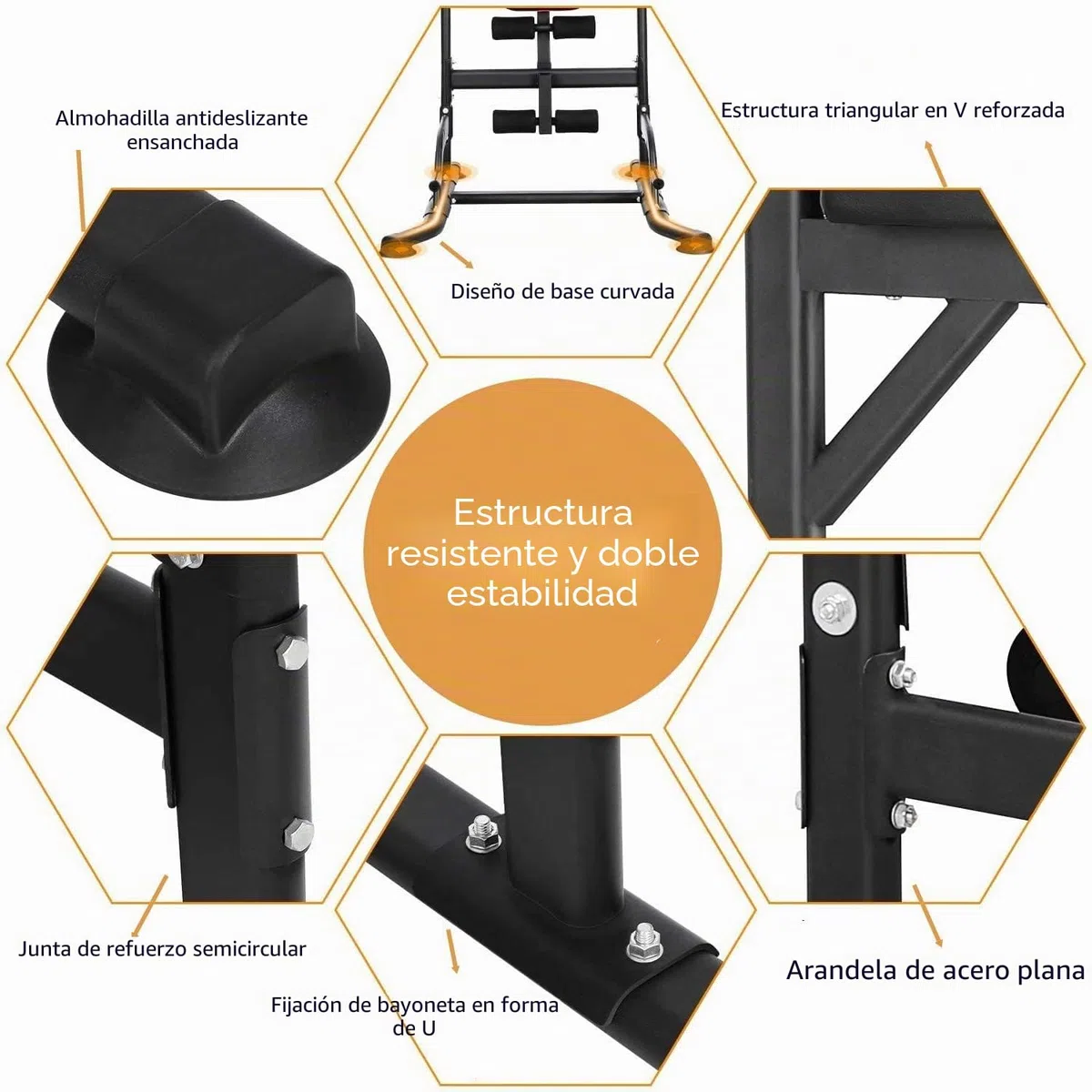 Dip Station Power Tower, Torre de fuerza multifuncional con banco de pesas plegable, barra de dominadas para aparatos de entrenamiento de fuerza para gimnasio en casa, incluye bandas de entrenamiento,
