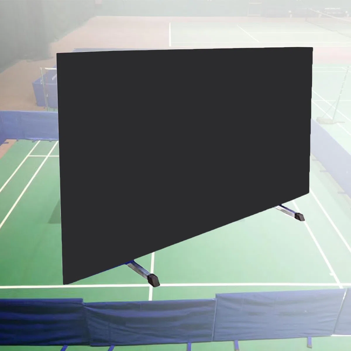 Barrera de Seguridad Plegable para Pistas de Ping-Pong, Valla de Entrenamiento portátil y Temporal, Ideal para escuelas y estadios (Negra, 140 x 75 cm - Paquete de 2).