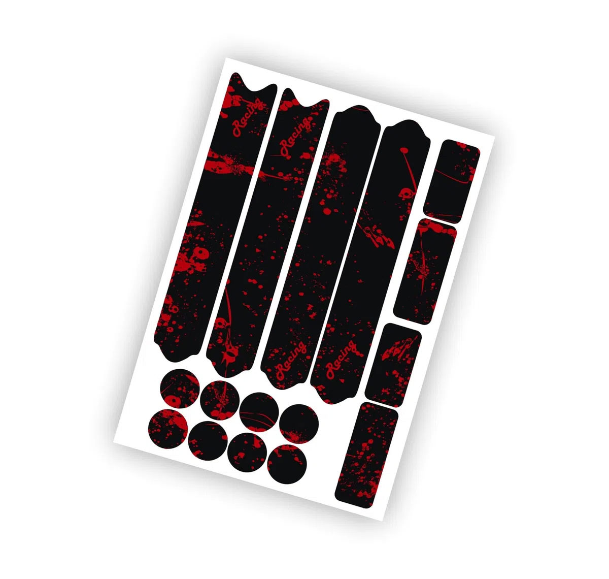 Kit de 16 pegatinas para bicicleta, color negro y azul claro, pegatinas para protección y decoración de cuadro MTB, Mountain Bike, carreras, Fat Bike y E-Bike B0218