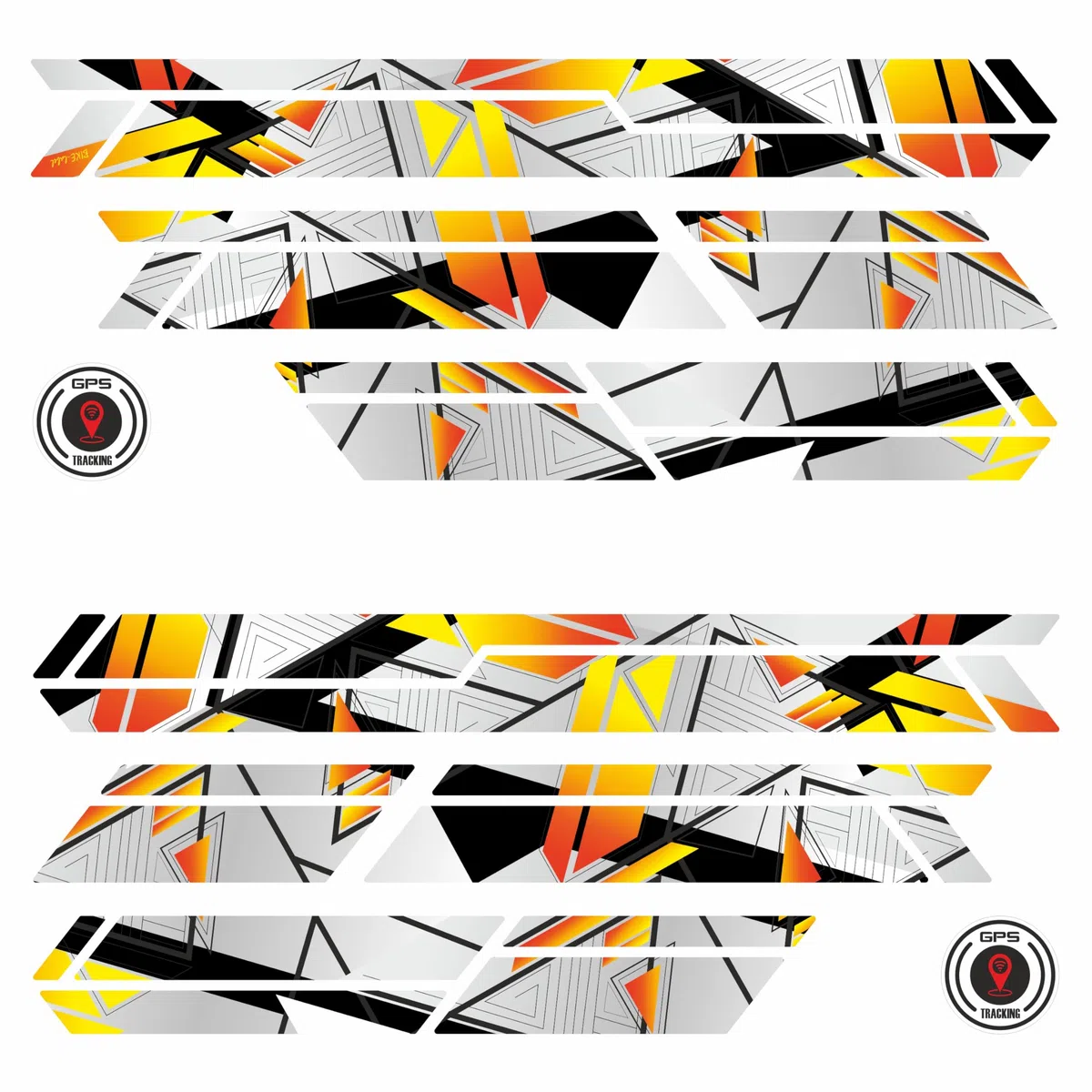 BIKE-label X400117VA - Pegatinas para cuadro de bicicleta (12 unidades, XL, diseño urbano), color naranja