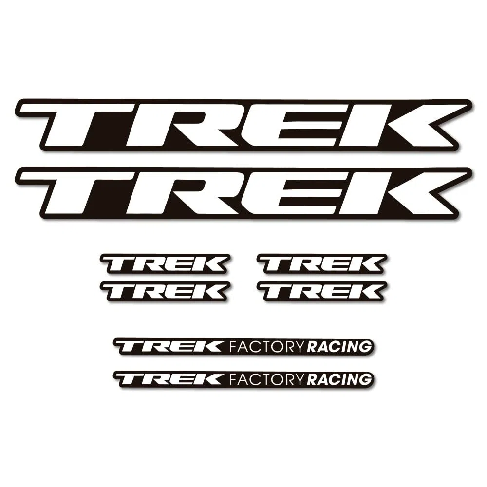 Pegatinas compatibles con cuadro bici Trek Factory Racing Blanco