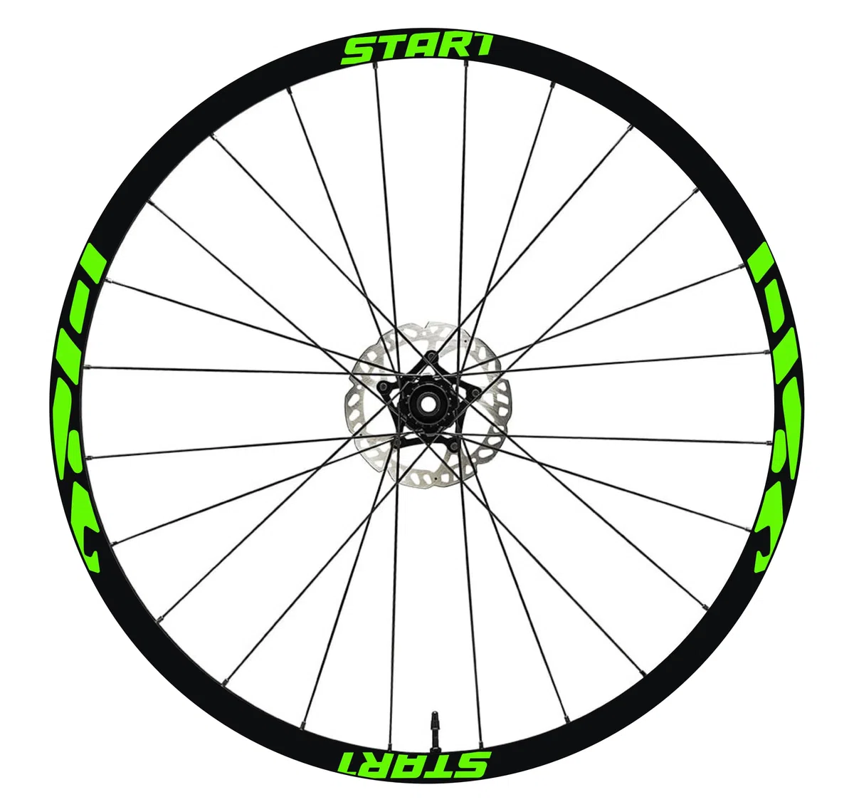 Pegatinas para llantas de bicicleta de 26 pulgadas – 27,5 pulgadas – 28 – 29 pulgadas – Rueda de bicicleta MTB Bike Stickers Llantas Montaña Bike Cód. B0157 (28 – 29 pulgadas, verde fluorescente)